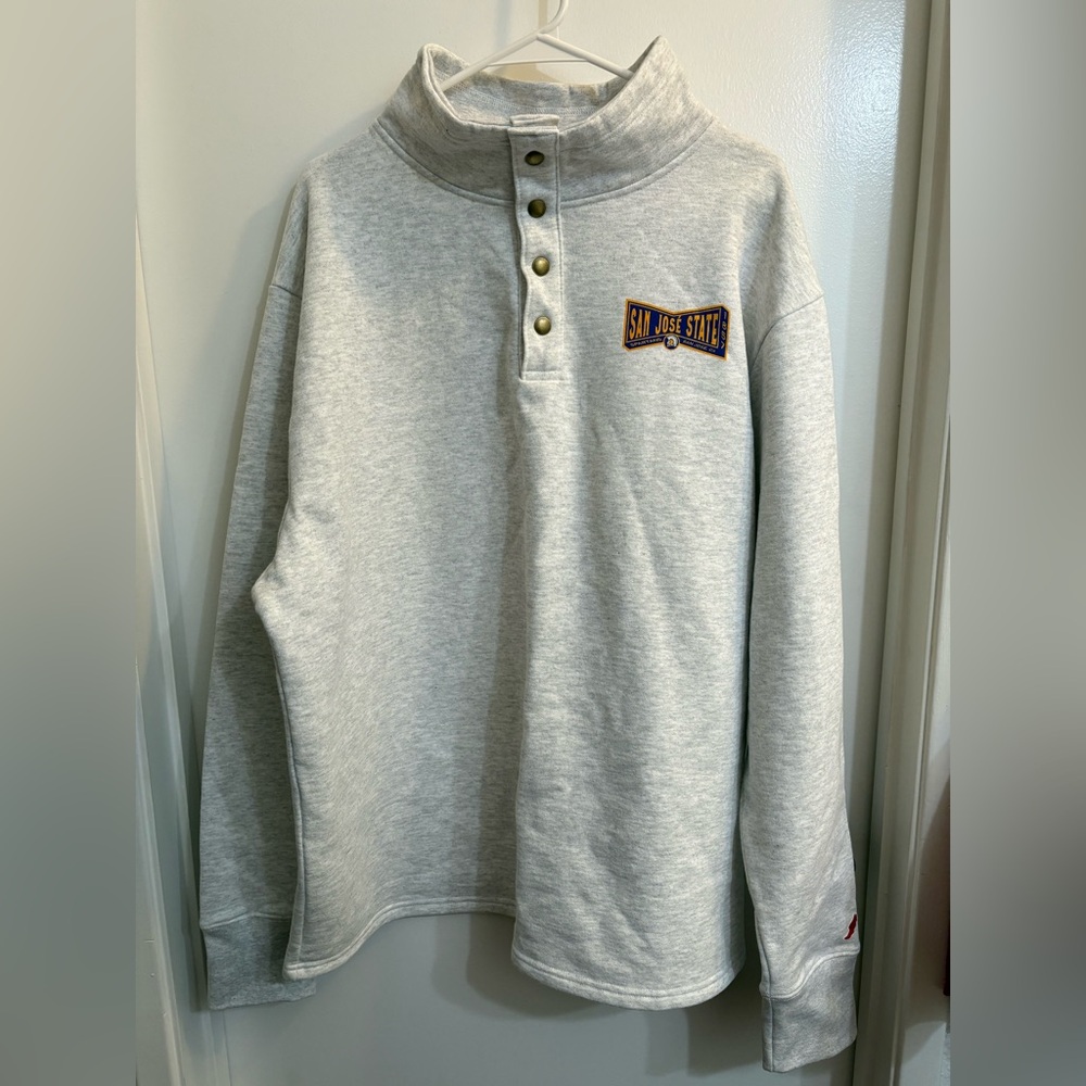 League 91 Quarter Snap Pullover Sweatshirt Men 2XL. San Jose State University